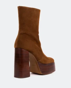 Platform|Ankle Boots-L'INTERVALLE Tate Brown Suede