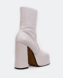 Platform|Ankle Boots-L'INTERVALLE Tate White Leather
