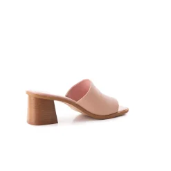 Mid Heels|Mules-L'INTERVALLE Temple Pink Leather