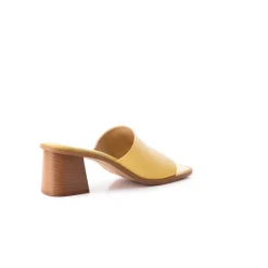 Mid Heels|Mules-L'INTERVALLE Temple Yellow Leather