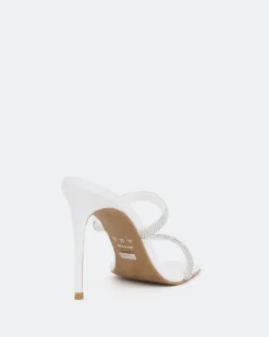 High Heels-L'INTERVALLE Tinsley, White Leather/Cuir Blanc