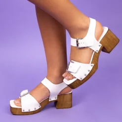Wood Sandals-L'INTERVALLE Tiril Cognac Leather