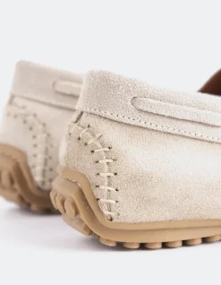Loafers-L'INTERVALLE Titania Taupe Suede
