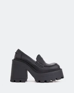Loafers-L'INTERVALLE Tonya Black Leather