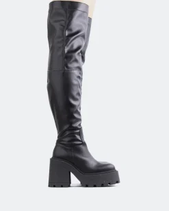 Over-the-knee|Stretch-L'INTERVALLE Tonzal Black Stretch