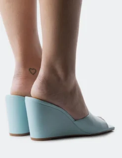 Wedges-L'INTERVALLE Toscana Blue Leather