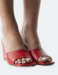 Wedges-L'INTERVALLE Toscana Red Leather
