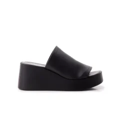 Wedges-L'INTERVALLE Tresor Black Leather
