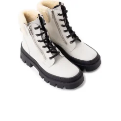 Ankle Boots-L'INTERVALLE Trieste Off White Leather