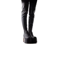 Over-the-knee|Stretch-L'INTERVALLE Trigger Black Stretch