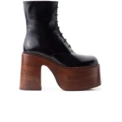Platform|Lace-up-L'INTERVALLE Tripp Black Leather