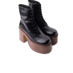 Platform|Lace-up-L'INTERVALLE Tripp Black Leather