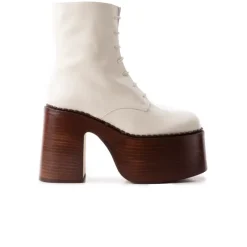 Platform|Lace-up-L'INTERVALLE Tripp Off White Leather/Brown Sole