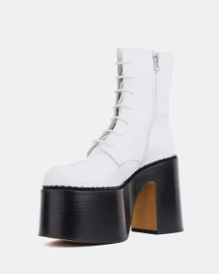 Platform|Lace-up-L'INTERVALLE Tripp White Naplack