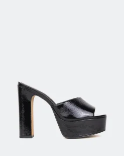 Platform-L'INTERVALLE Tropicana, Black Naplack/Npalack Noir
