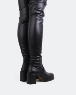 Over-the-knee|Stretch-L'INTERVALLE True Black Stretch
