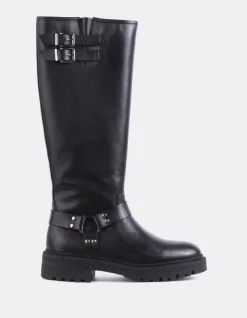 Tall Boots-L'INTERVALLE Turvol Black Leather