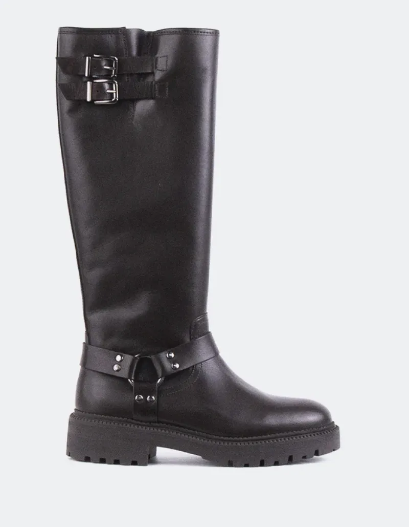 Tall Boots-L'INTERVALLE Turvol Brown Leather