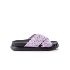 Flats-L'INTERVALLE Tuva Lilac Raffia