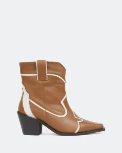 Western|Ankle Boots-L'INTERVALLE Ukamu Tan Leather/Cuir Ocre