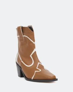 Western|Ankle Boots-L'INTERVALLE Ukamu Tan Leather/Cuir Ocre