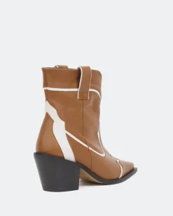 Western|Ankle Boots-L'INTERVALLE Ukamu Tan Leather/Cuir Ocre