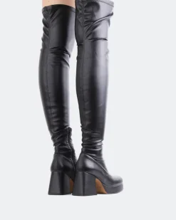 Over-the-knee|Stretch-L'INTERVALLE Ulina Black Stretch