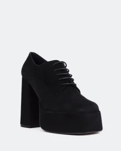 Platforms|Lace-up-L'INTERVALLE Ursuline Black Suede