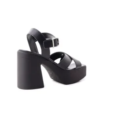 Platform-L'INTERVALLE Valentano Black Leather