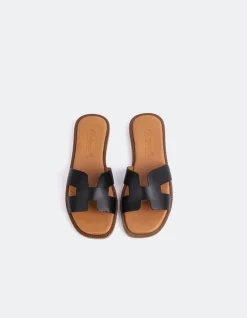Flats-L'INTERVALLE Valmy Black Leather