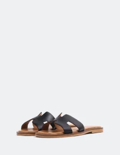 Flats-L'INTERVALLE Valmy Black Leather