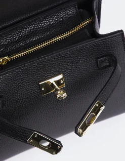 Top Handle-L'INTERVALLE Vance Black Leather