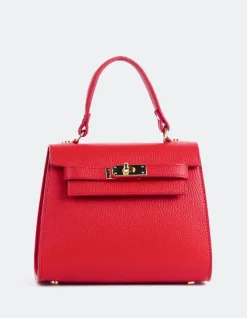 Top Handle-L'INTERVALLE Vance Red Leather