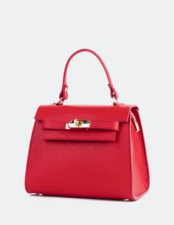 Top Handle-L'INTERVALLE Vance Red Leather