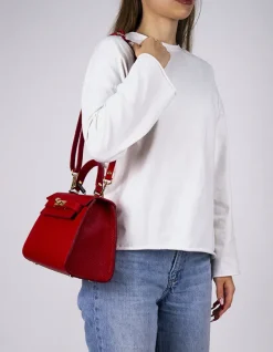 Top Handle-L'INTERVALLE Vance Red Leather
