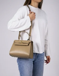 Top Handle-L'INTERVALLE Vance Taupe Leather