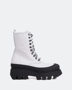 Lace-up|Ankle Boots-L'INTERVALLE Vancouver White Leather