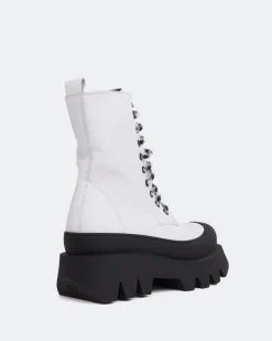 Lace-up|Ankle Boots-L'INTERVALLE Vancouver White Leather