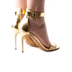 High Heels-L'INTERVALLE Vanua Gold Mirror Leather