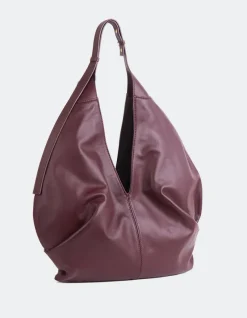 Top Handle-L'INTERVALLE Varana Burgundy Leather