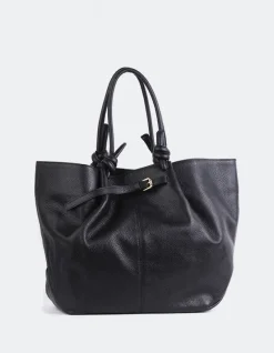 Top Handle-L'INTERVALLE Varden Black Leather
