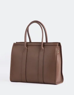 Top Handle-L'INTERVALLE Veena Cognac Leather