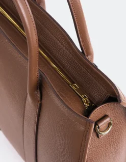 Top Handle-L'INTERVALLE Veena Cognac Leather