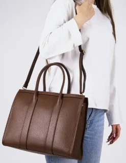 Top Handle-L'INTERVALLE Veena Cognac Leather