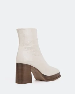 Platform|Ankle Boots-L'INTERVALLE Venezia Off White Naplack