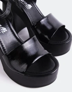 Platform-L'INTERVALLE Veria Black Naplack