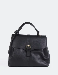 Top Handle-L'INTERVALLE Verone Black Leather