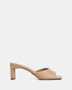 Mid Heels|Mules-L'INTERVALLE Visalia Camel Leather