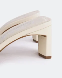 Mid Heels|Mules-L'INTERVALLE Visalia Off White Naplack
