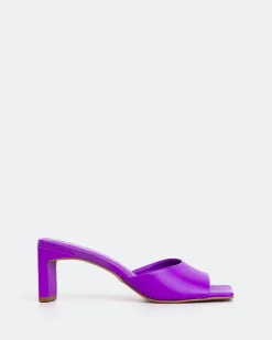 Mid Heels|Mules-L'INTERVALLE Visalia Violet Leather